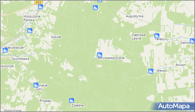 mapa Borysowszczyzna, Borysowszczyzna na mapie Targeo