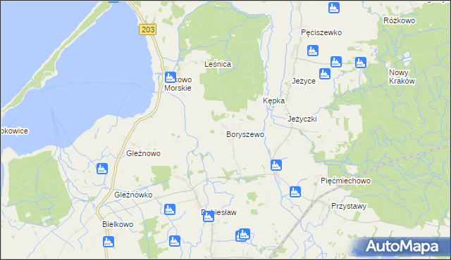 mapa Boryszewo, Boryszewo na mapie Targeo