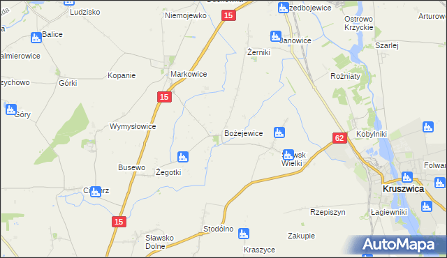 mapa Bożejewice gmina Strzelno, Bożejewice gmina Strzelno na mapie Targeo