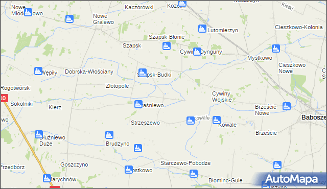 mapa Bożewo gmina Baboszewo, Bożewo gmina Baboszewo na mapie Targeo