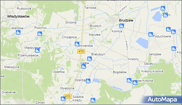 mapa Bratuszyn, Bratuszyn na mapie Targeo