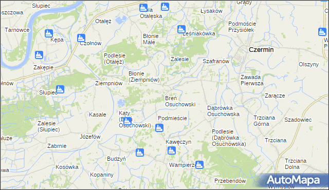 mapa Breń Osuchowski, Breń Osuchowski na mapie Targeo