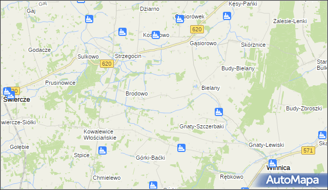 mapa Brodowo-Bąboły, Brodowo-Bąboły na mapie Targeo