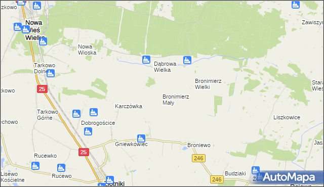 mapa Bronimierz Mały, Bronimierz Mały na mapie Targeo