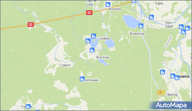 mapa Bronków, Bronków na mapie Targeo