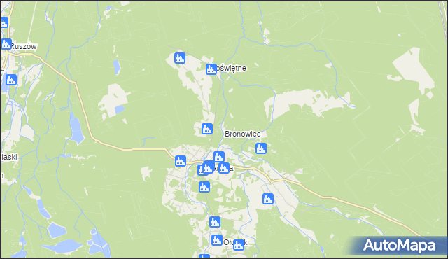 mapa Bronowiec, Bronowiec na mapie Targeo