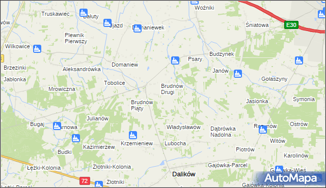 mapa Brudnów Trzeci, Brudnów Trzeci na mapie Targeo