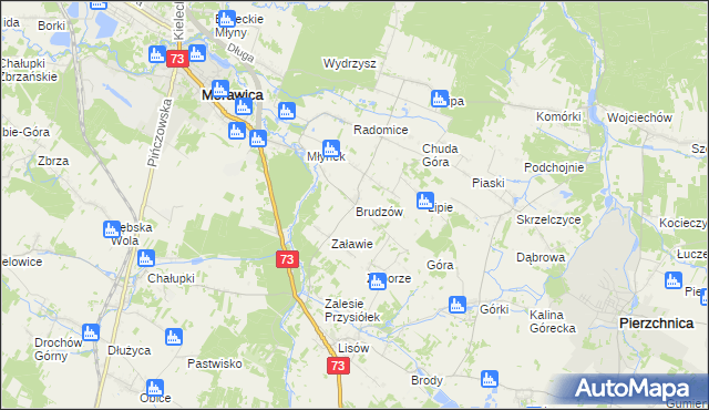 mapa Brudzów, Brudzów na mapie Targeo