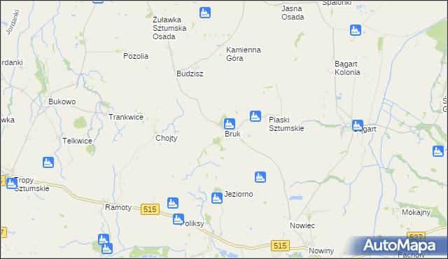 mapa Bruk gmina Dzierzgoń, Bruk gmina Dzierzgoń na mapie Targeo