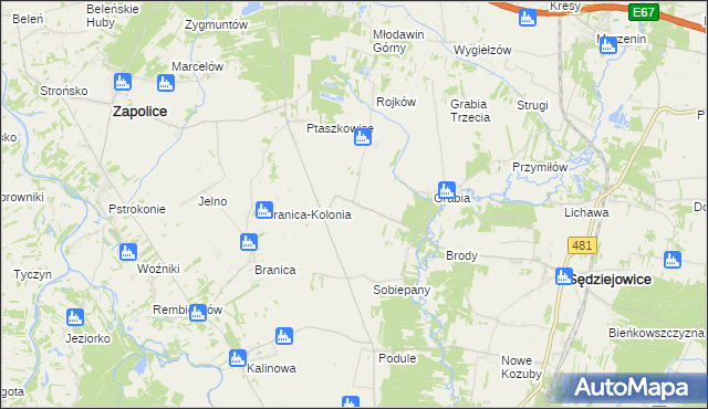 mapa Brzeski gmina Sędziejowice, Brzeski gmina Sędziejowice na mapie Targeo