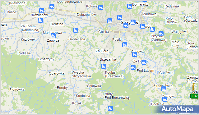 mapa Brzeżanka, Brzeżanka na mapie Targeo