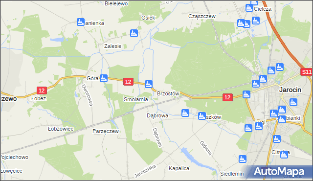 mapa Brzostów, Brzostów na mapie Targeo