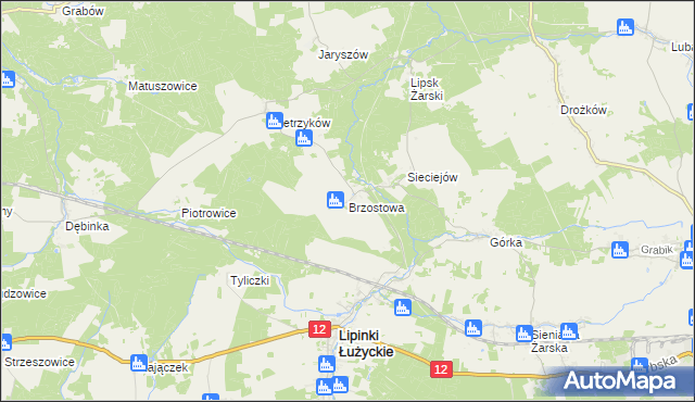 mapa Brzostowa, Brzostowa na mapie Targeo