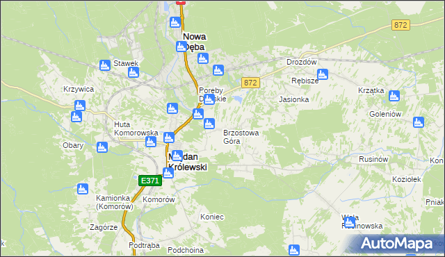 mapa Brzostowa Góra, Brzostowa Góra na mapie Targeo