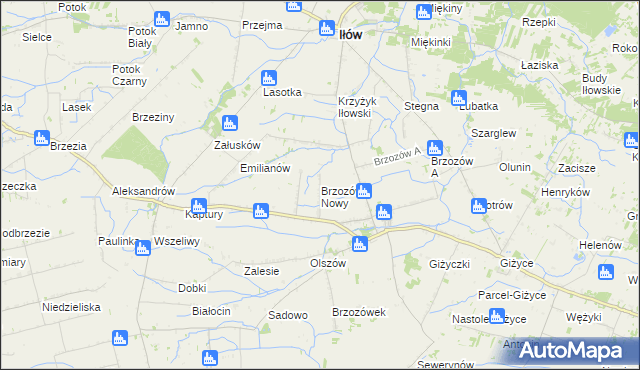 mapa Brzozów Nowy, Brzozów Nowy na mapie Targeo