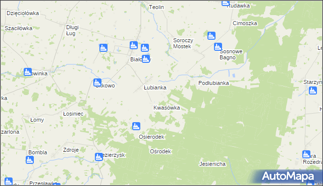 mapa Brzozowe Błoto, Brzozowe Błoto na mapie Targeo