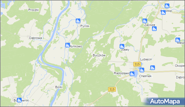 mapa Buczków gmina Nowa Sól, Buczków gmina Nowa Sól na mapie Targeo