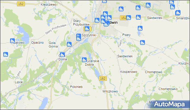 mapa Buczyna gmina Świdwin, Buczyna gmina Świdwin na mapie Targeo