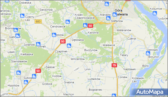 mapa Buczynów, Buczynów na mapie Targeo