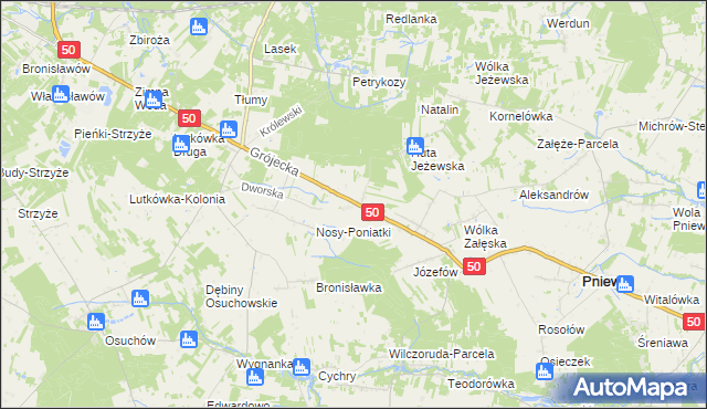 mapa Budki Petrykowskie, Budki Petrykowskie na mapie Targeo