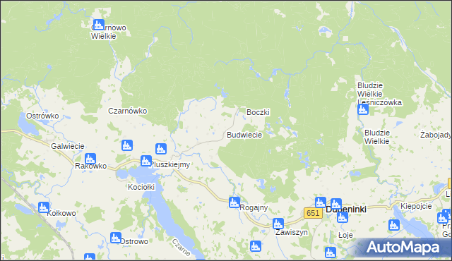 mapa Budwiecie, Budwiecie na mapie Targeo