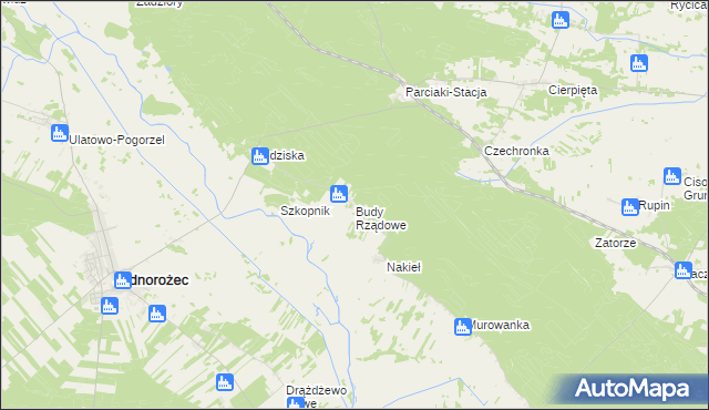 mapa Budy Rządowe, Budy Rządowe na mapie Targeo