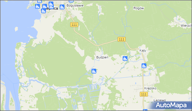 mapa Budzień, Budzień na mapie Targeo