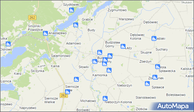 mapa Budzisław Kościelny, Budzisław Kościelny na mapie Targeo