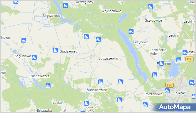 mapa Budziszewko, Budziszewko na mapie Targeo