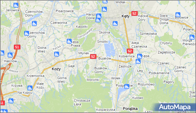 mapa Bujaków, Bujaków na mapie Targeo