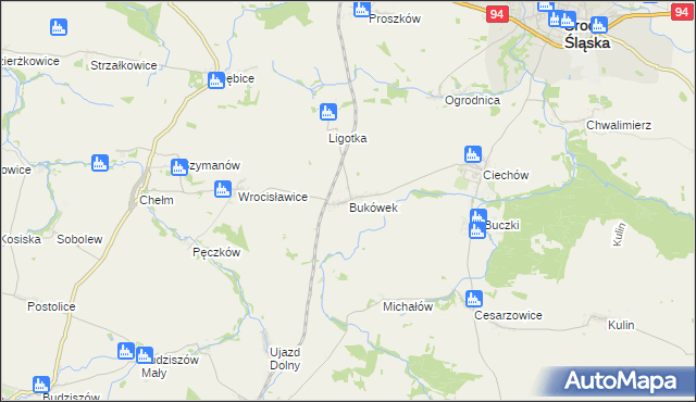 mapa Bukówek, Bukówek na mapie Targeo