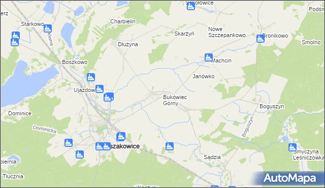 mapa Bukówiec Górny, Bukówiec Górny na mapie Targeo