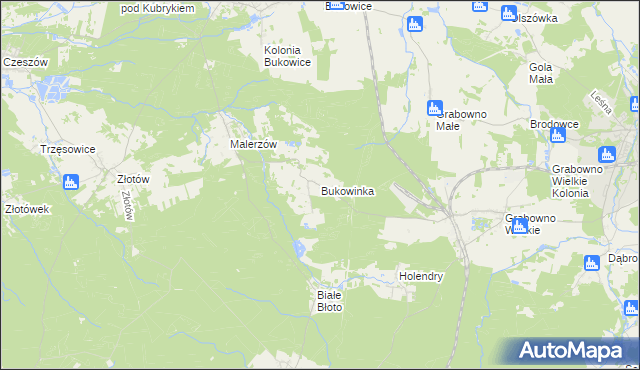 mapa Bukowinka, Bukowinka na mapie Targeo