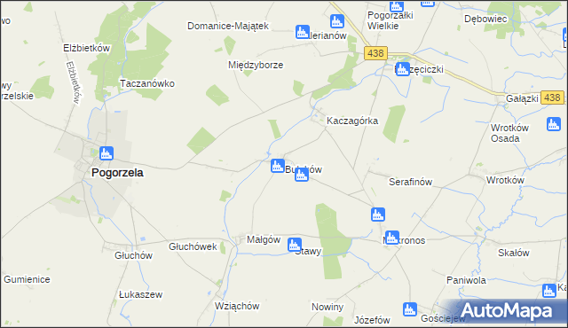 mapa Bułaków, Bułaków na mapie Targeo