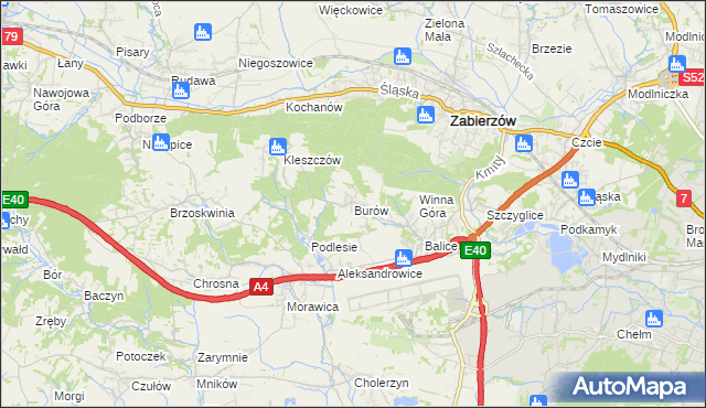 mapa Burów, Burów na mapie Targeo