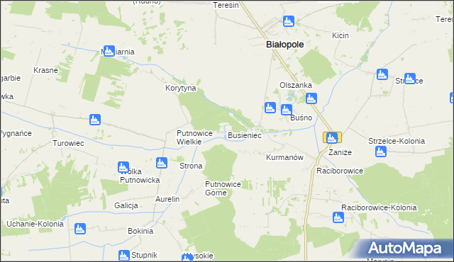 mapa Busieniec, Busieniec na mapie Targeo