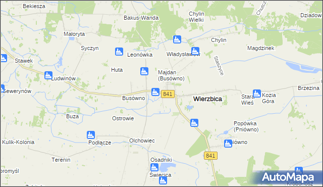 mapa Busówno-Kolonia, Busówno-Kolonia na mapie Targeo