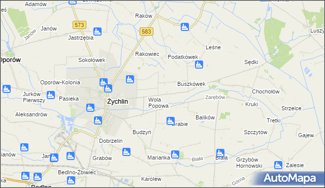 mapa Buszków Dolny, Buszków Dolny na mapie Targeo