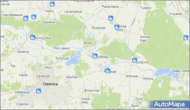 mapa Bydłowa, Bydłowa na mapie Targeo