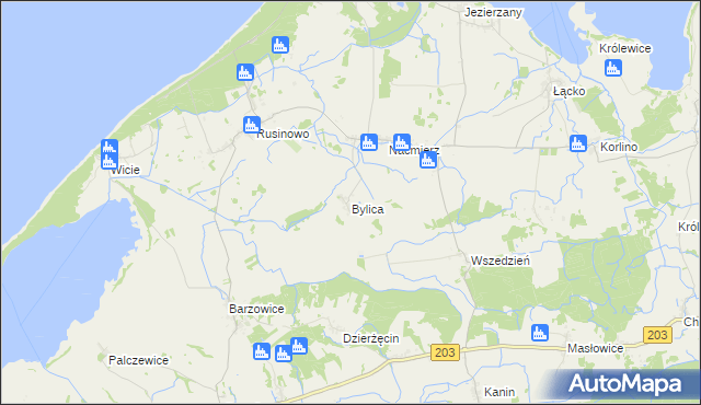 mapa Bylica, Bylica na mapie Targeo