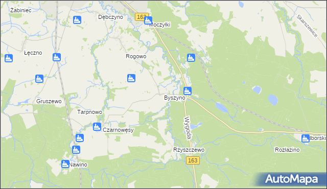 mapa Byszyno, Byszyno na mapie Targeo