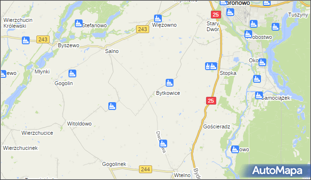 mapa Bytkowice, Bytkowice na mapie Targeo