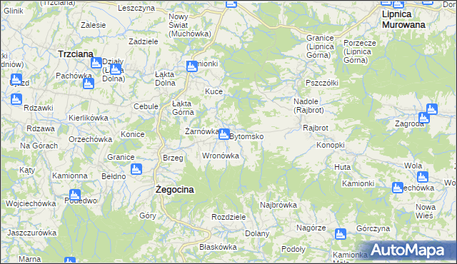 mapa Bytomsko, Bytomsko na mapie Targeo