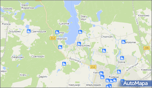 mapa Charzykowy, Charzykowy na mapie Targeo