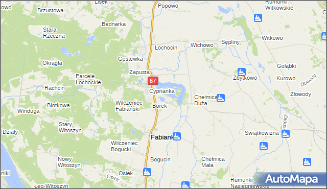 mapa Chełmica-Cukrownia, Chełmica-Cukrownia na mapie Targeo