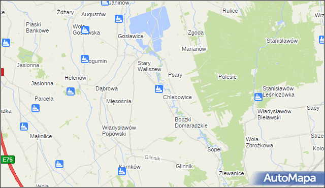 mapa Chlebowice, Chlebowice na mapie Targeo
