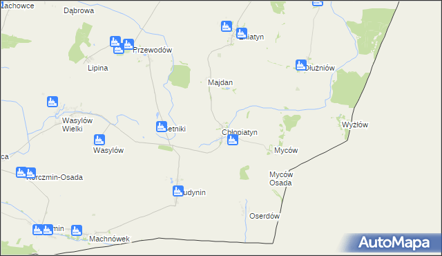 mapa Chłopiatyn, Chłopiatyn na mapie Targeo