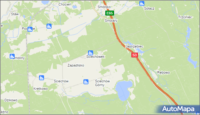 mapa Chłopiny, Chłopiny na mapie Targeo