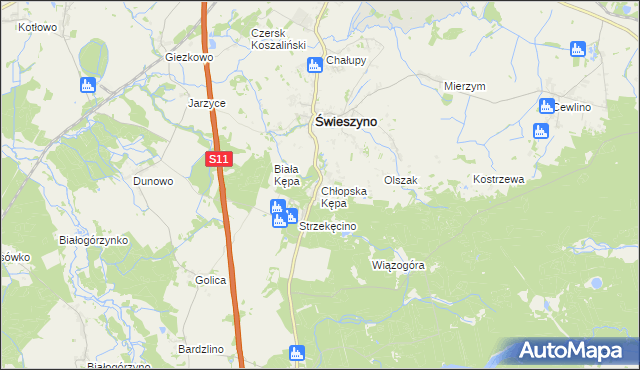 mapa Chłopska Kępa, Chłopska Kępa na mapie Targeo