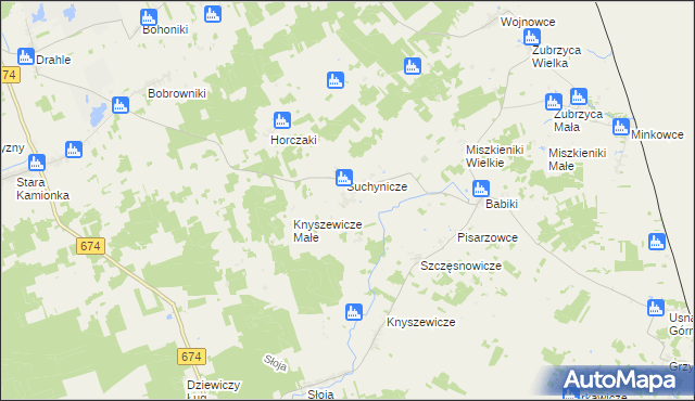 mapa Chmielowszczyzna, Chmielowszczyzna na mapie Targeo